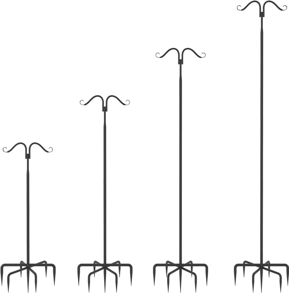 Vogelfutterstation Mit Ständer 76 Cm – 5-Zinken-Basis, Rostfrei, Für Garten & Balkon