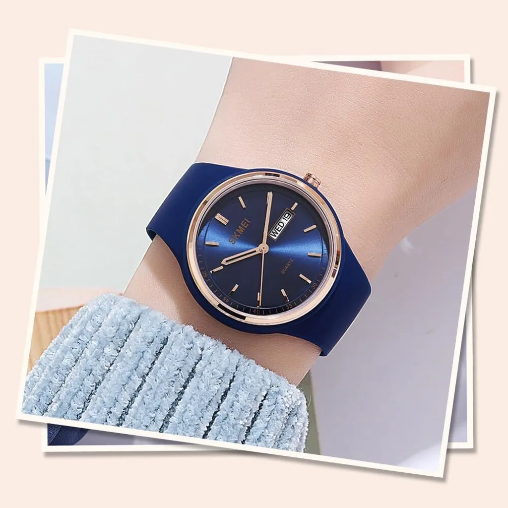 Orologi da polso Ladies Senior Orologio da polso Teenager Girls impermeabile Ladies Watch Grande quadrante con calendario - 3