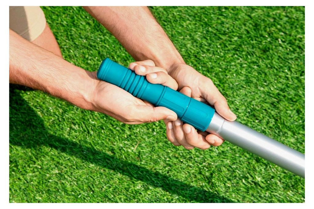 Teleskopstangen-Set mit Poolkescher AquaScoop | 360 cm | Feinmaschig für effiziente Oberflächenreinigung | Reinigung für Pool, Planschbecken und...