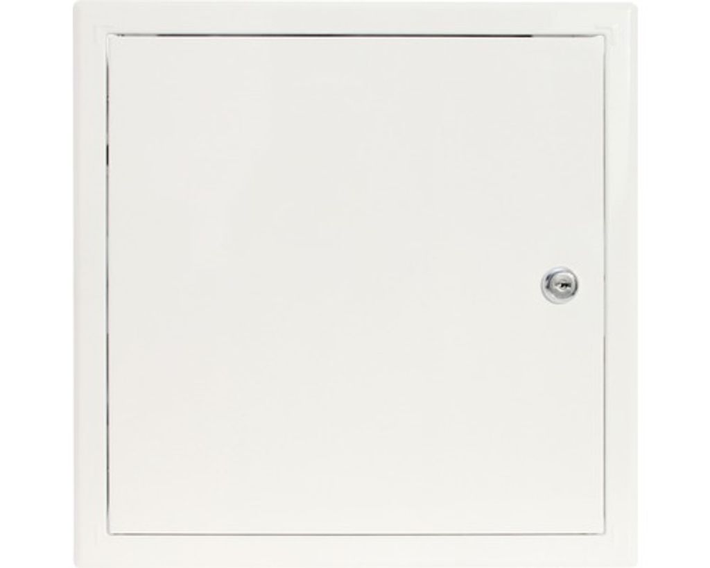 Revisionstür Softline Stahlblech verzinkt weiß RAL 9016 mit Zylinderschloss 400 mm x 600 mm