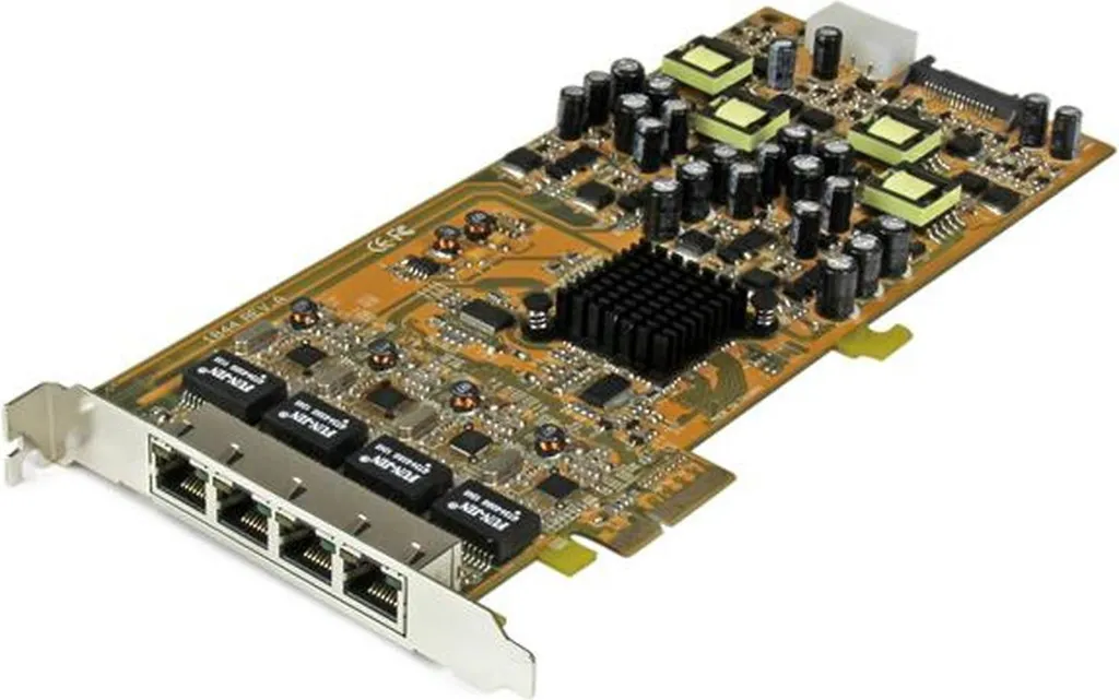 Carte réseau PCIe 4 ports Gigabit PoE StarTech - Adaptateur ST4000PEXPSE