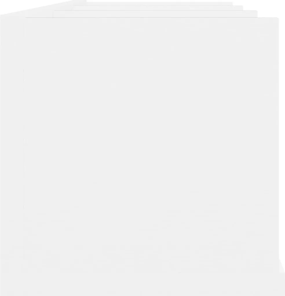 Scaffale Porta CD Bianco 75x18x18 cm | Mobiletto da Parete The Living Store - 5