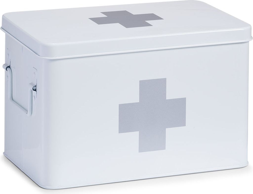 Zeller Medizin-Box, Metall, weiß 32x19,5x20 Produktbild 