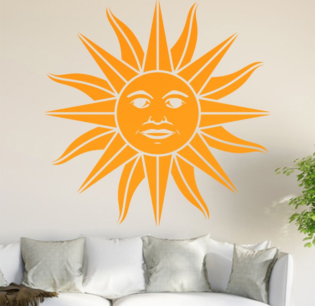 Flagge/Wappen Uruguay Wandtattoo in 6 Größen - Wandaufkleber Wall Sticker - Dekoration, Küche, Wohnzimmer, Schlafzimmer, Badezimmer