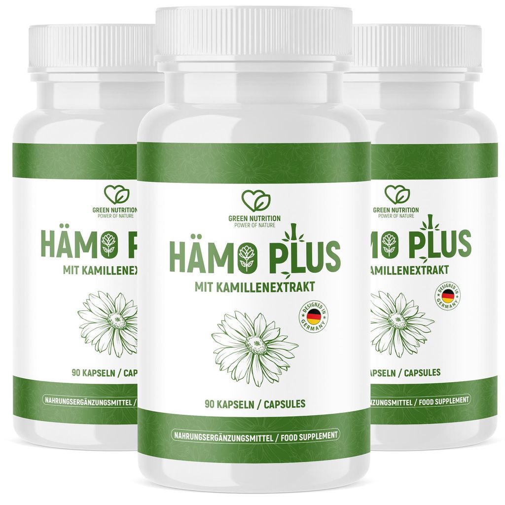 Green Nutrition Hämo Plus Kapseln - 90 Kapseln - Nahrungsergänzung - 3x