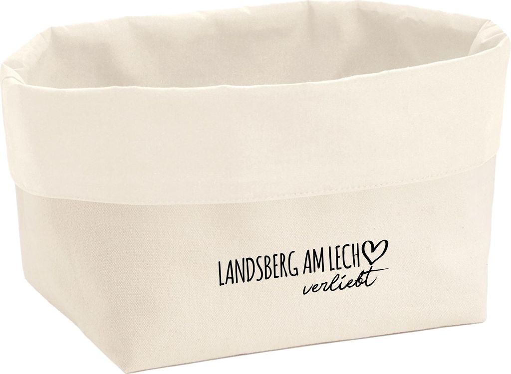 Huuraa Organizer Landsberg am Lech verliebt 3 Liter Medium Canvas Baumwolle Utensilo Geschenkidee