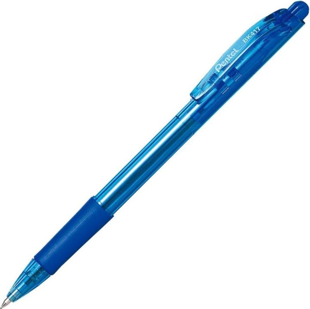 Kugelschreiber "BK417", blau, 0,35 mm, Quetschmechanik, PENTEL BK417-C