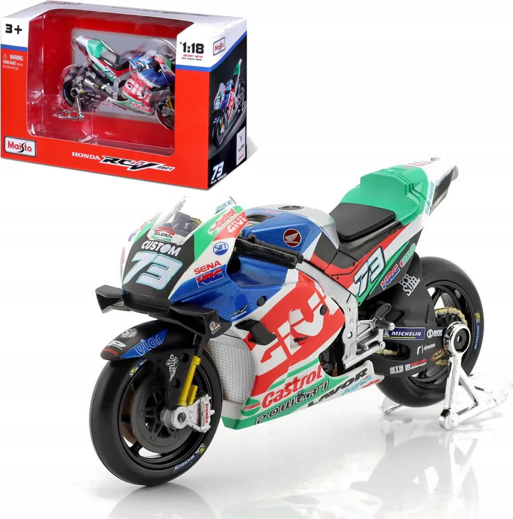 Moto Miniature Honda RC213V MotoGP 2021 Alex Marquez Échelle 1:18 Maisto