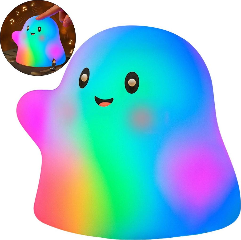 Kinder Nachtlicht Silikon – Touch Licht, RGB LED, 1200mAh Akku, Atmosphärisch