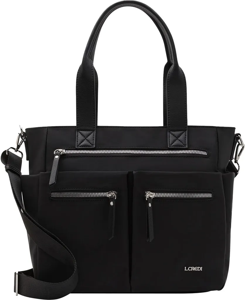 Borsa Shopper L.CREDI Odeta Nera - Accessorio Chic Vegan Approved