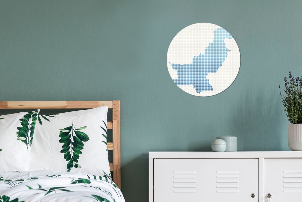MuchoWow - Wand Bild - Wohnzimmer - Runde Bilder - Alubilder - Kunst für zu Hause - Aluminium - Wanddekoration