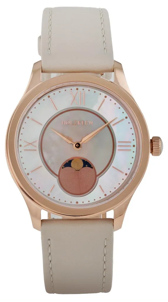 Montre Femme Holzkern Légère et Anti-Allergique - Modèle Moonray Gris