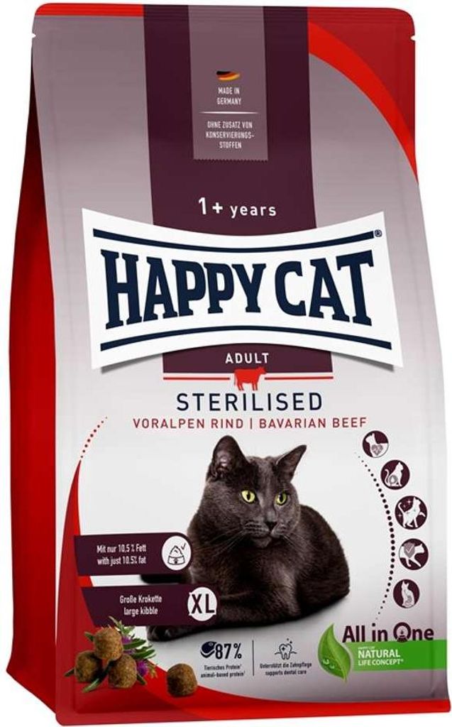 Happy Cat Croquettes Sterilised Adult Bœuf Préalpes 4kg Image du produit 
