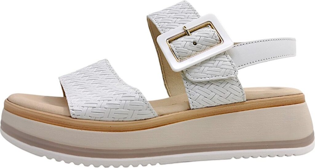 Gabor Comfort Damenschuhe Sandalen Flach Weiß Freizeit, Schuhgröße:EUR 40 | UK 6.5