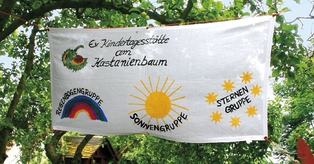 Banner 130 x 62 cm 6 Ösen im Saum, weiß, 100 % Baumwolle Produktbild 