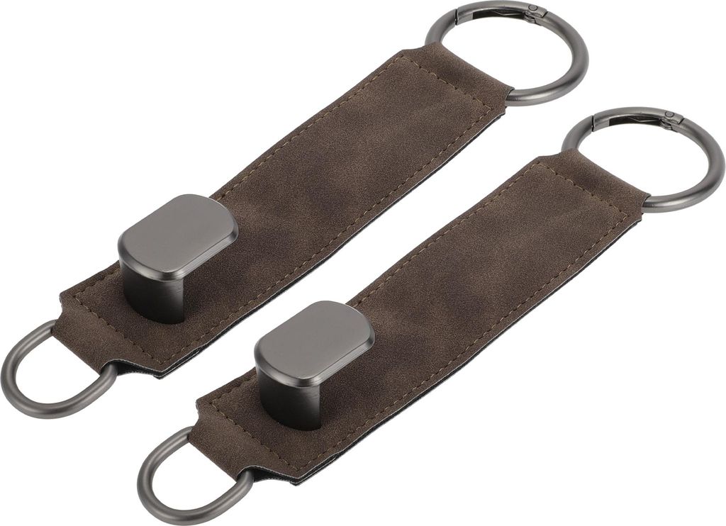 2 Stück zum Aufhängen von Geldbörsen, Taschen und Regenschirmen usw. Auto Kopfstützenhaken Robuste Auto Rücksitz Organizer Haken Braun Kunstle...