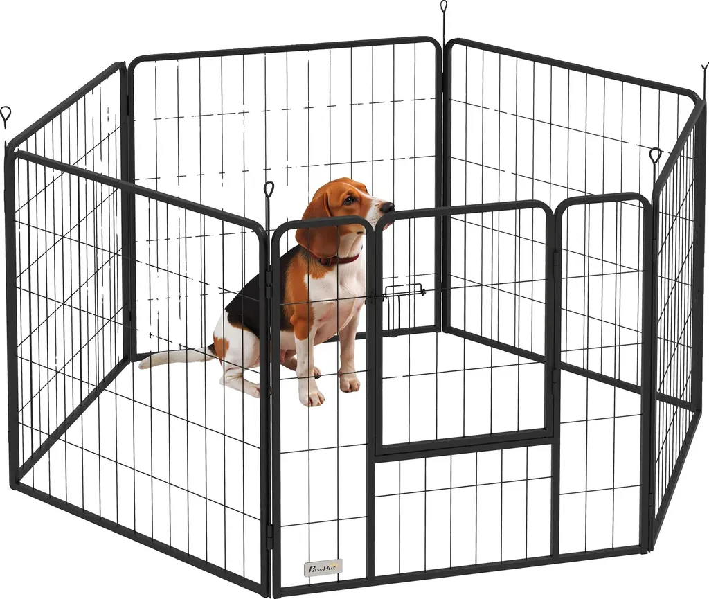 Enclos de voyage pour chiens pliable, clôture 6 panneaux amovible