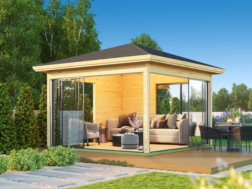 Fjordholz Glaspavillon Modell Alu 44 F