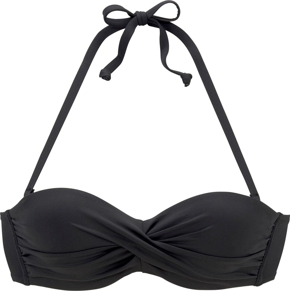 s.Oliver Bügel-Bandeau-Bikini-Top schwarz Größe 44 Cup D