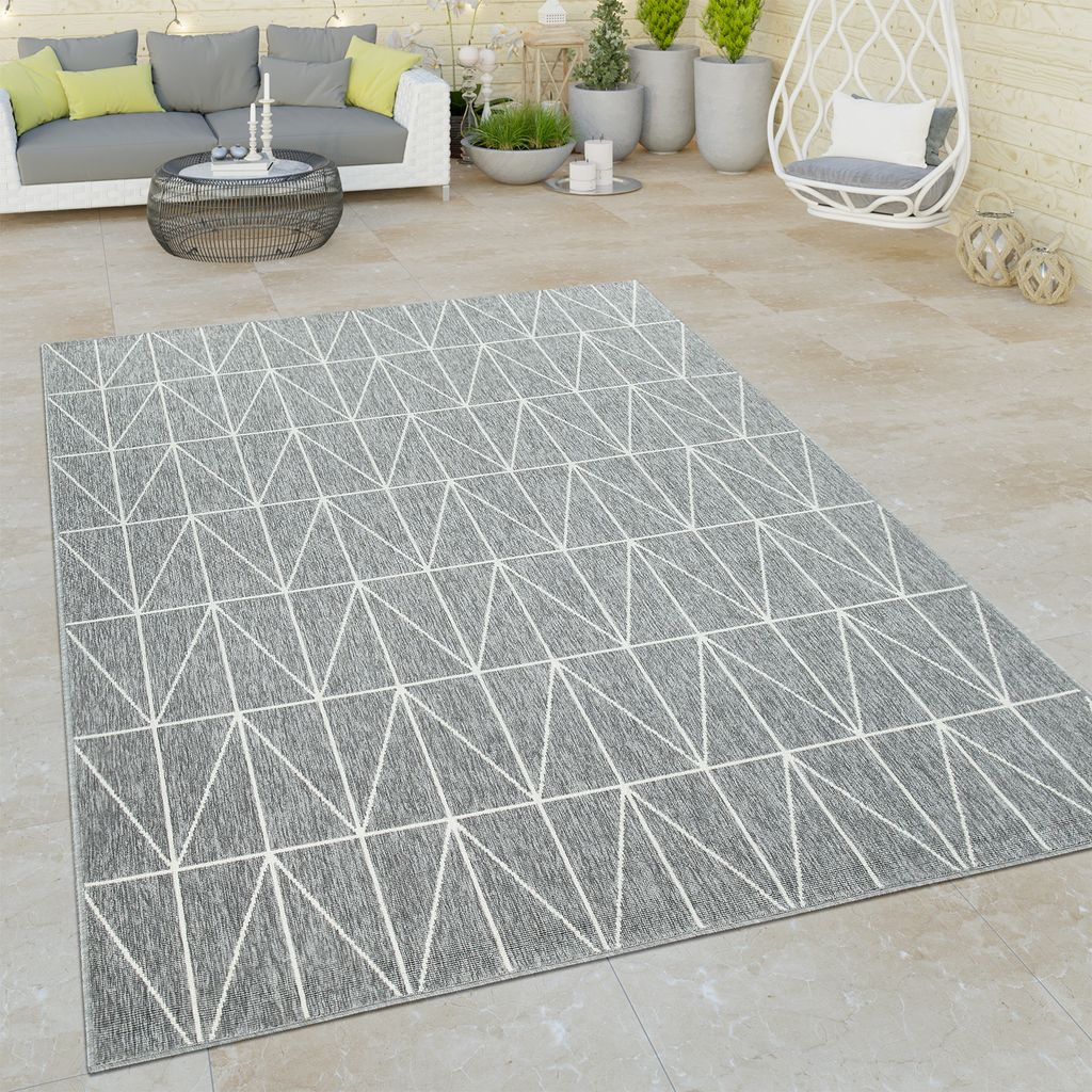 Outdoor Teppich Skandinavisch wetterfest Modern & Pflegeleicht für Innen & Außen Grösse 200x290 cm