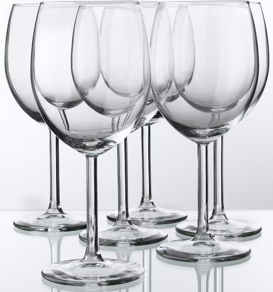 6-er Set SVALKA Ikea Weinglas, Rotwein, Klarglas, 30 cl