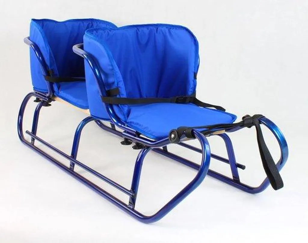 Luge de randonnée hivernale pour deux enfants avec assise rembourrée XL