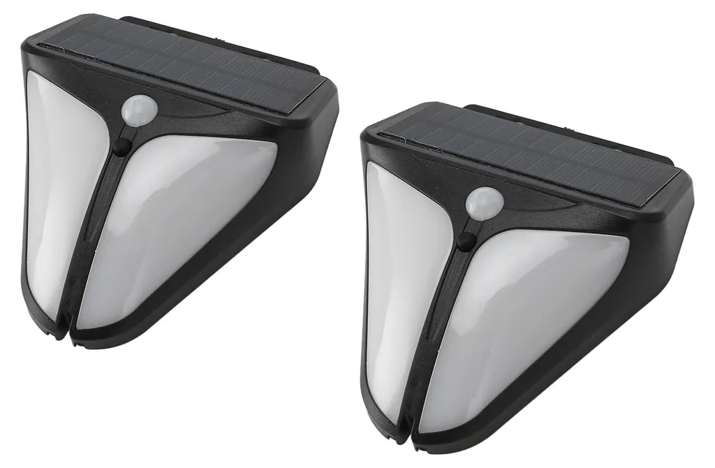 Lampe d'Alarme Solaire Extérieure avec Détecteur de Mouvement x2
