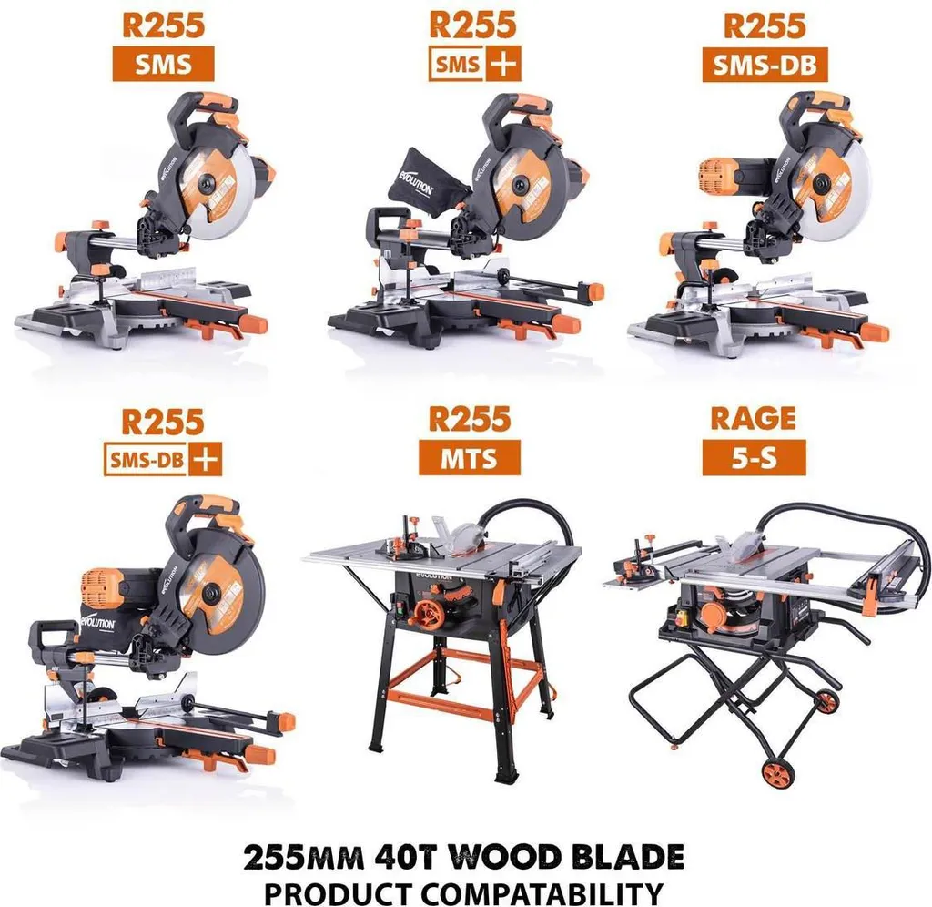 Scie à onglet Evolution 255 mm idéale pour découper planches et bois - 5