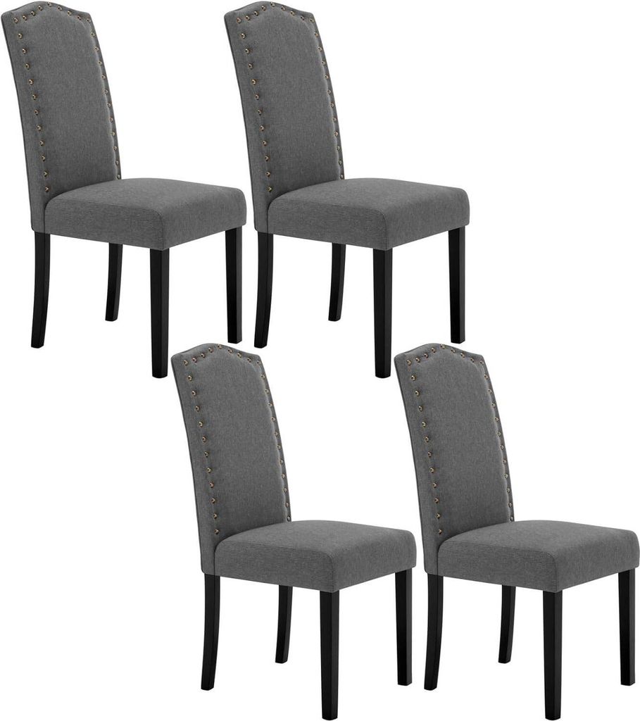 WOLTU 4er Set Esszimmerstühle mit Rückenlehne, gepolstert, Produktbild 