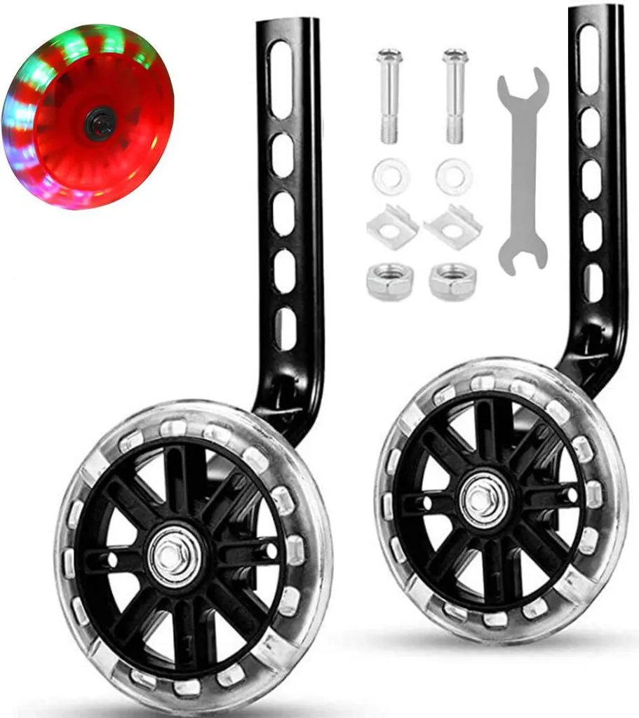Kit Stabilisateurs Vélo Enfant LED : Apprendre à Rouler en Sécurité