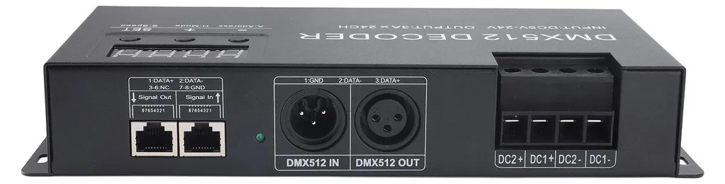 Driver LED DMX 24 Canaux à Affichage Numérique pour Gradation 5V 12V 24V