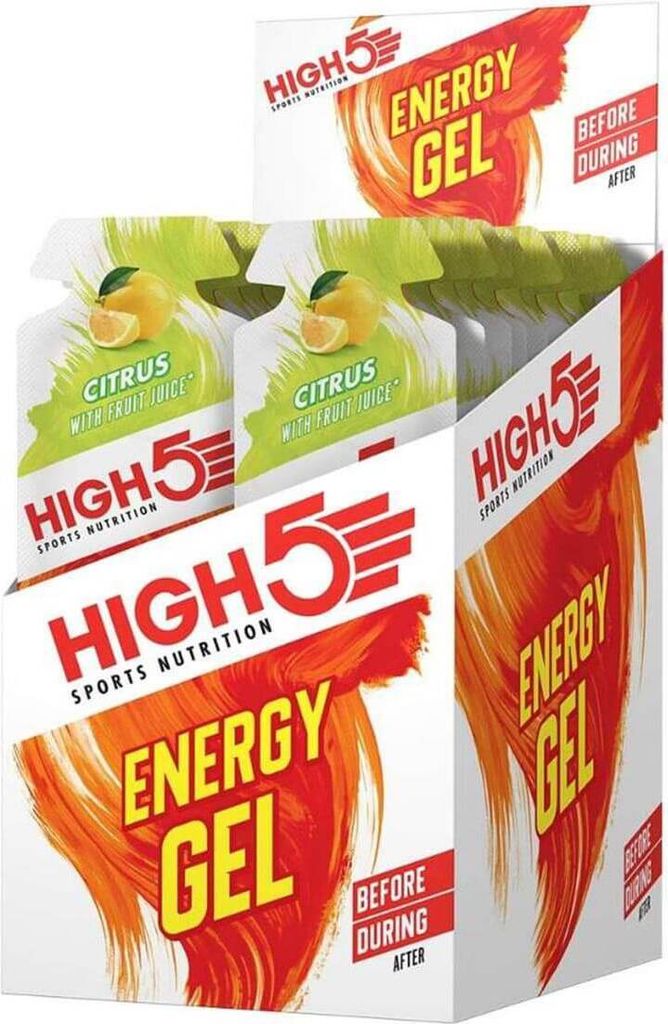 HIGH5 – Isotonisches Energy Gel – Citrus – Energiegel – Isotonisches Sportgel – Laufen & Radfahren – 20 x 40 ml