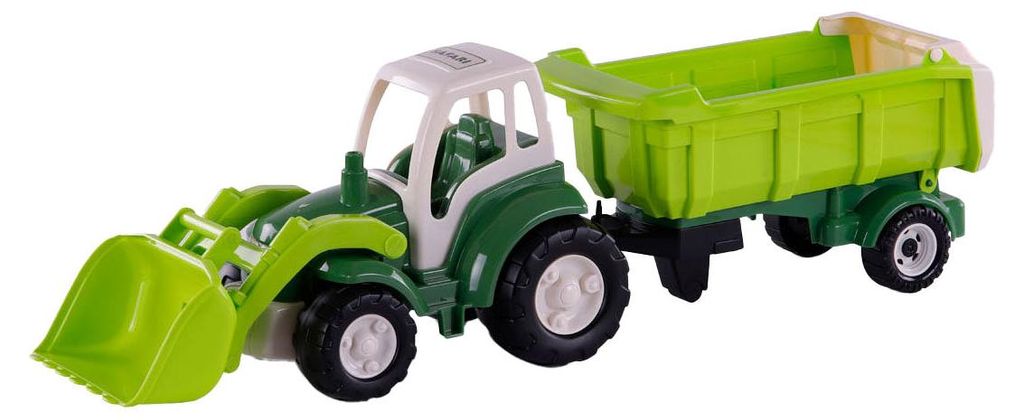 Cavallino XL Traktor Grün mit Kippanhänger, 86,5cm