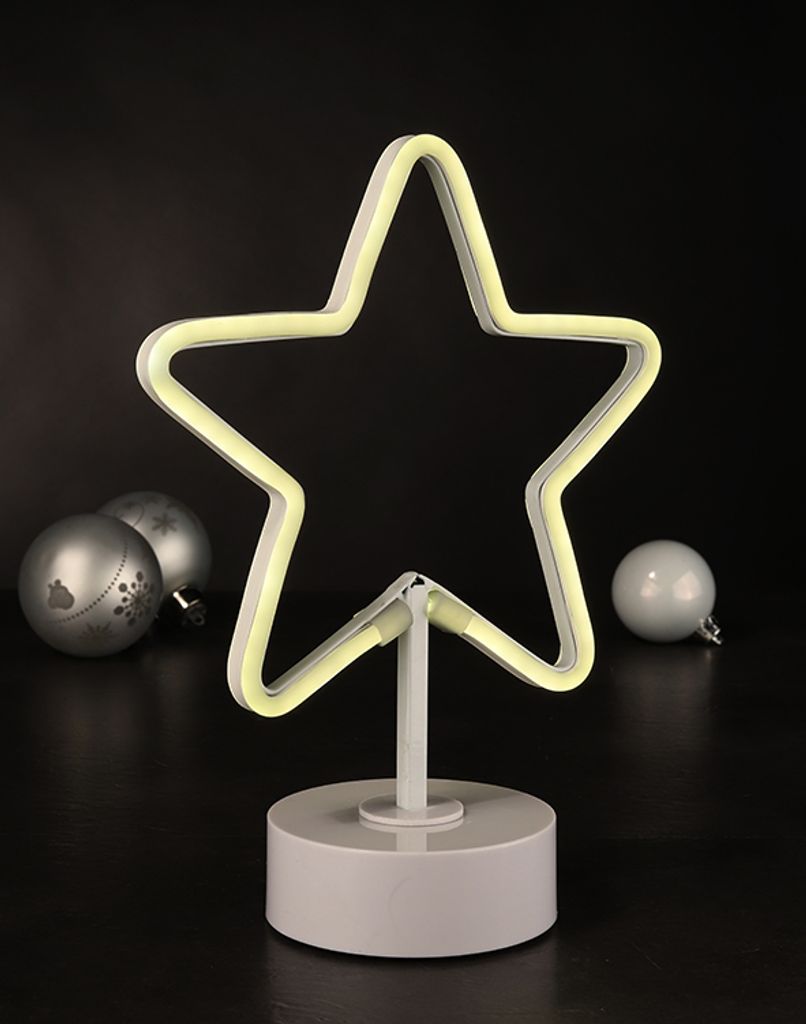 Dekorationsstern aus Metall mit 82 Mikro-LEDs, ca. 27 cm, batteriebetrieben