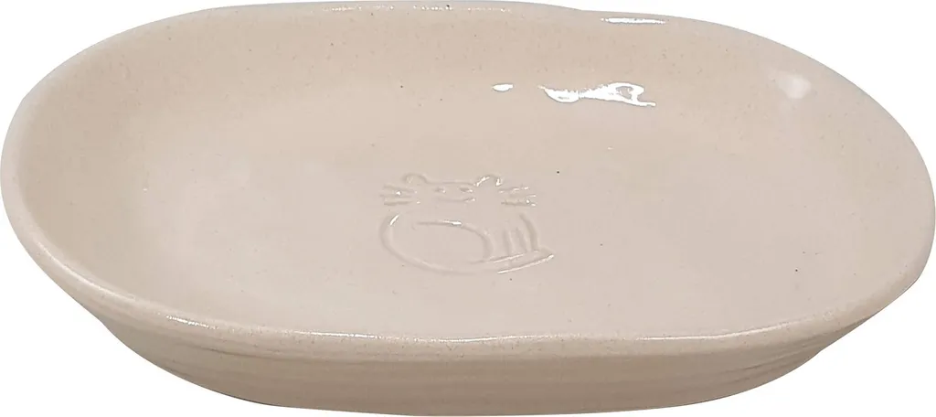 Ciotola Gatto Nobby Jada Crema 16x12cm - Ceramica Anti-Stress Baffi