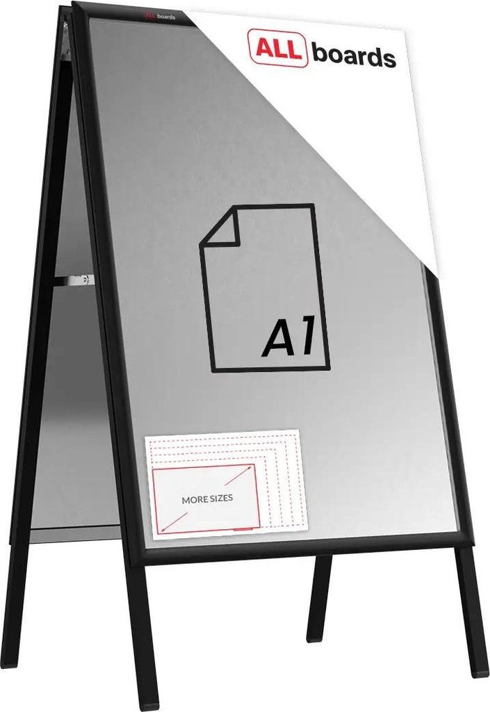 Doppelseitige Werbetafel, Kundenstopper, Größe: A1, in Produktbild 