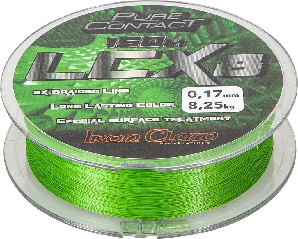 Iron Claw Schnur Pure Contact LCX8 Länge 150m ø0,10mm