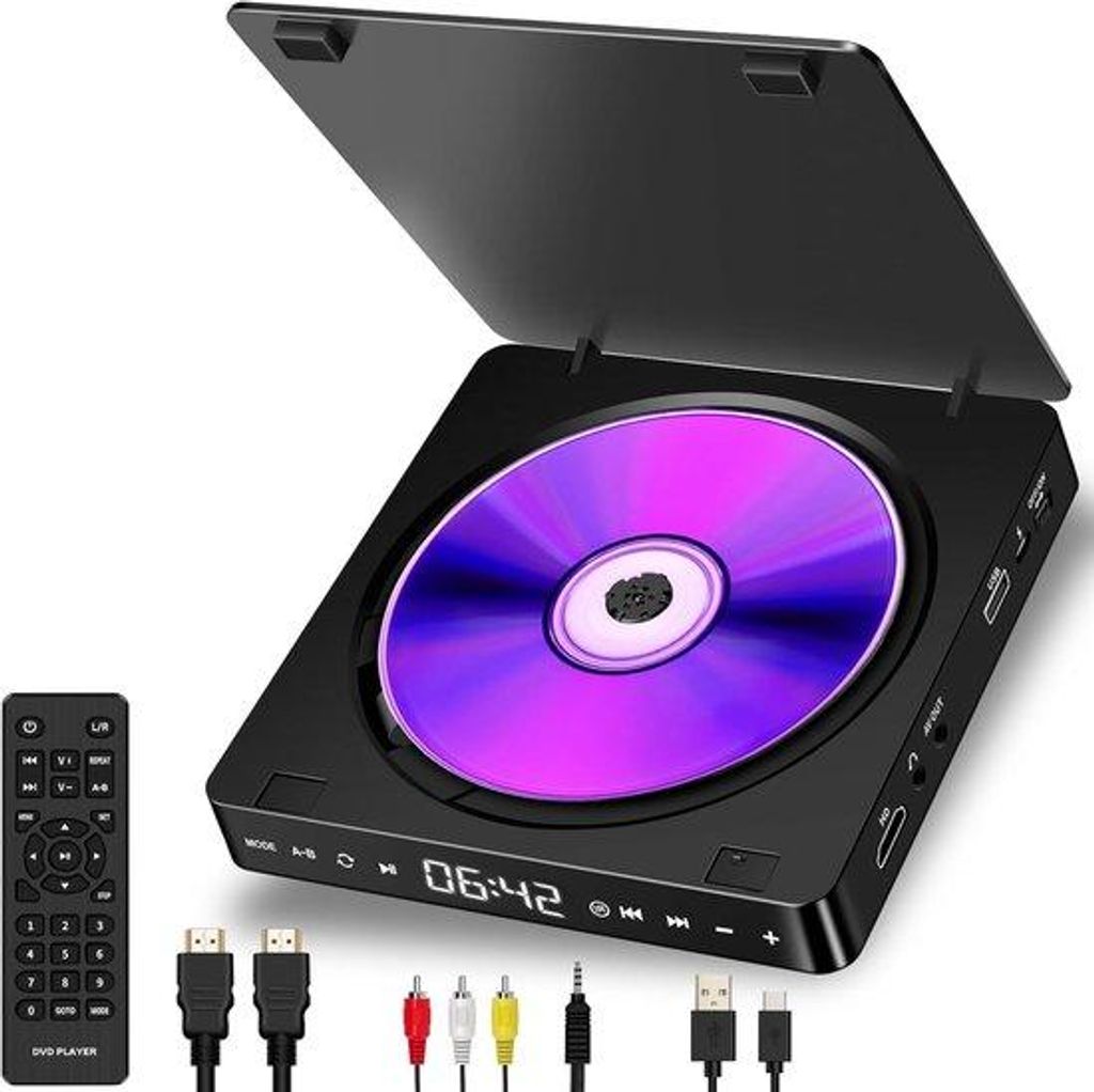 Lettore DVD esterno con risoluzione Full HD 1080p, uscita Immagine del prodotto 