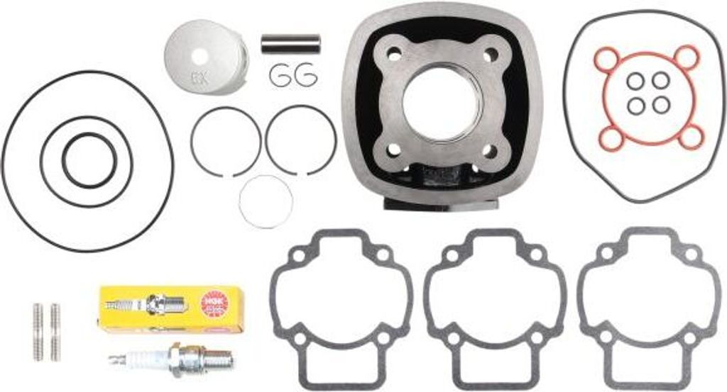 Zylinder Set 70ccm 47mm (4-eckig) KLEIN für Piaggio LC NRG NTT Quartz Zip / Gilera Runner (bis 1997)