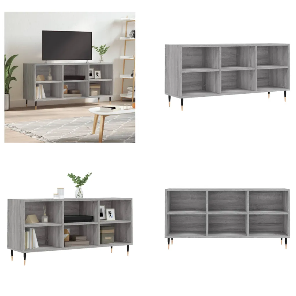 mobile TV vidaXL grigio Sonoma 103,5x30x50 cm in legno - mobile TV - mobile TV - supporto TV - lavagna TV