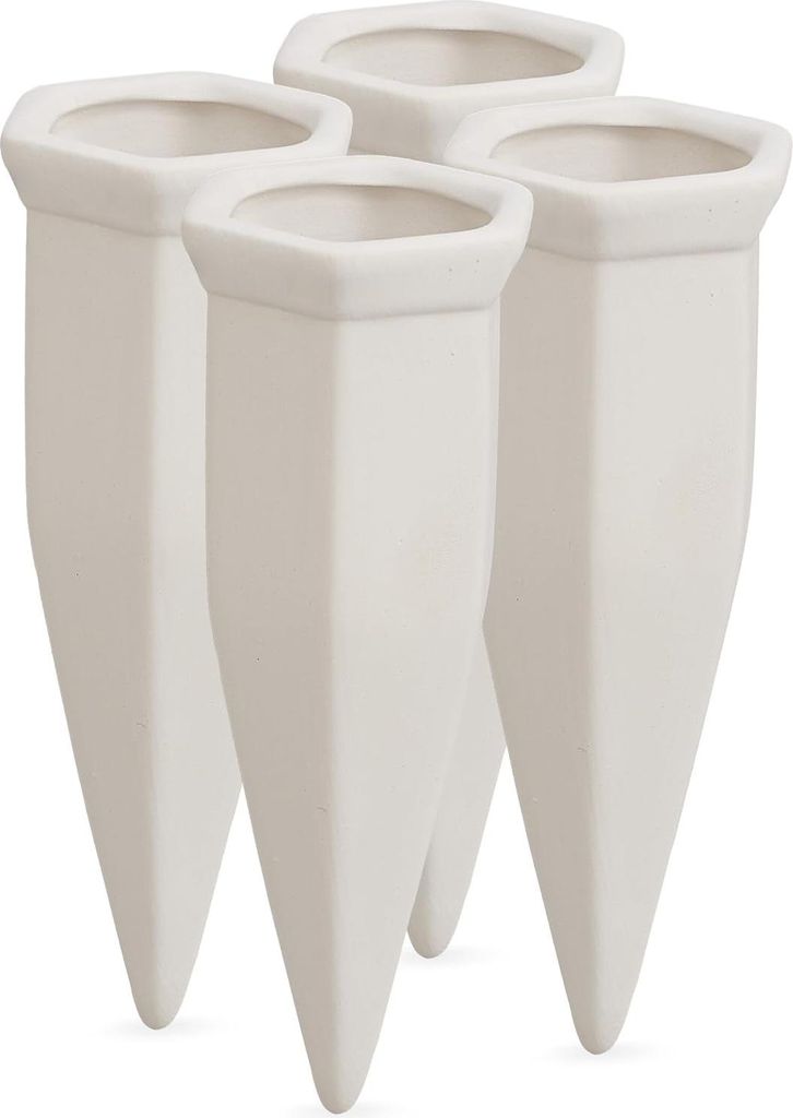 Wassertropfer für Zimmerpflanzen - Set von 4 - Bewässerungssystem - für Flasche - Weiß