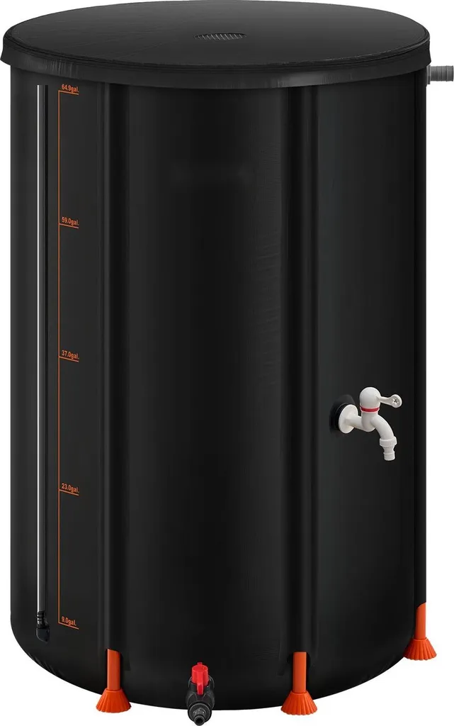 Collecteur d'eau de pluie pliable 250L : idéal pour potager et balcon