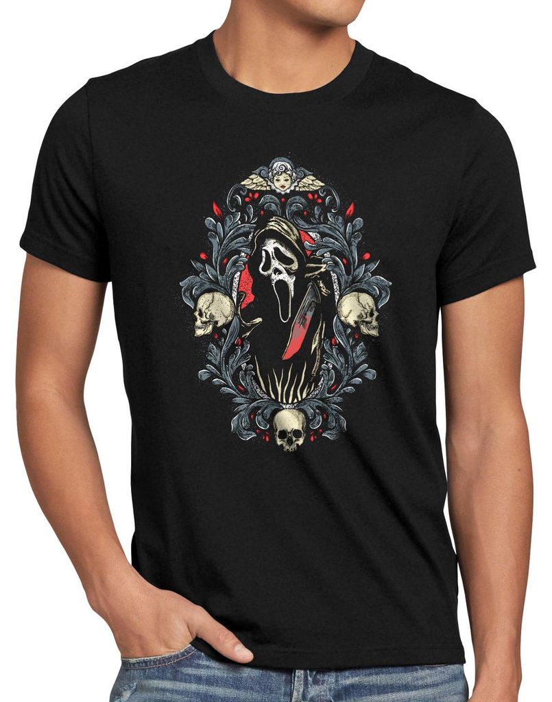 style3 Watercolor Ghostly Face Herren T-Shirt