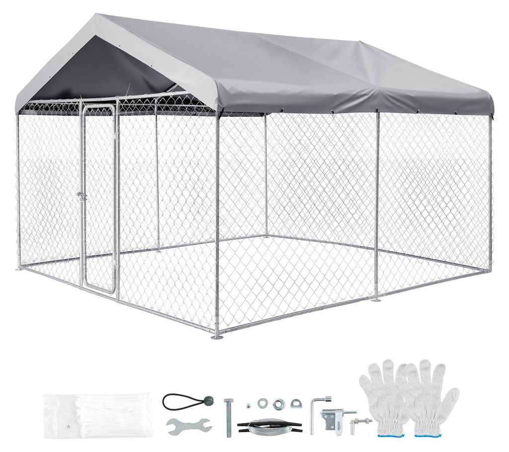 SucceBuy Chenil pour chien 3 x 3 x 2,15 m avec serrure de Image du produit 
