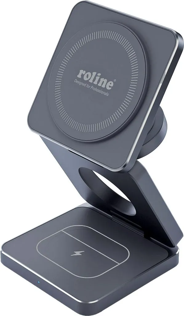 ROLINE Stazione di ricarica a induzione 3 in 1, pieghevole, per Samsung
