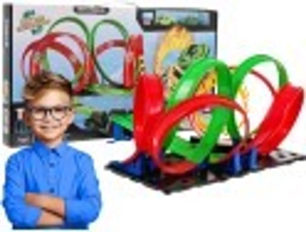 Grand circuit automobile flexible et lanceur de vitesse pour garçons