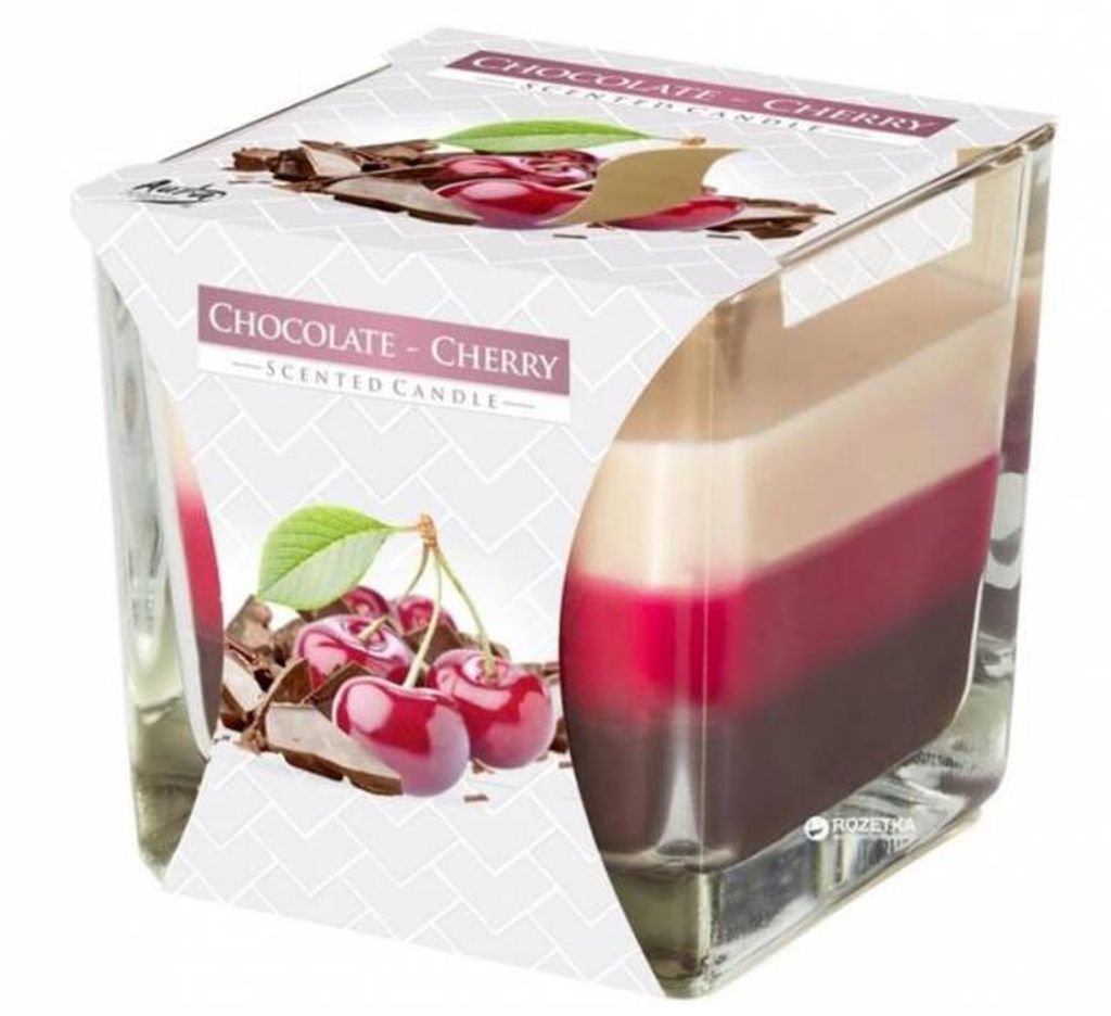 Sklo hranol 80x80 mm ~32h Chocolate - Cherry trojfarebná Obrázok produktu 