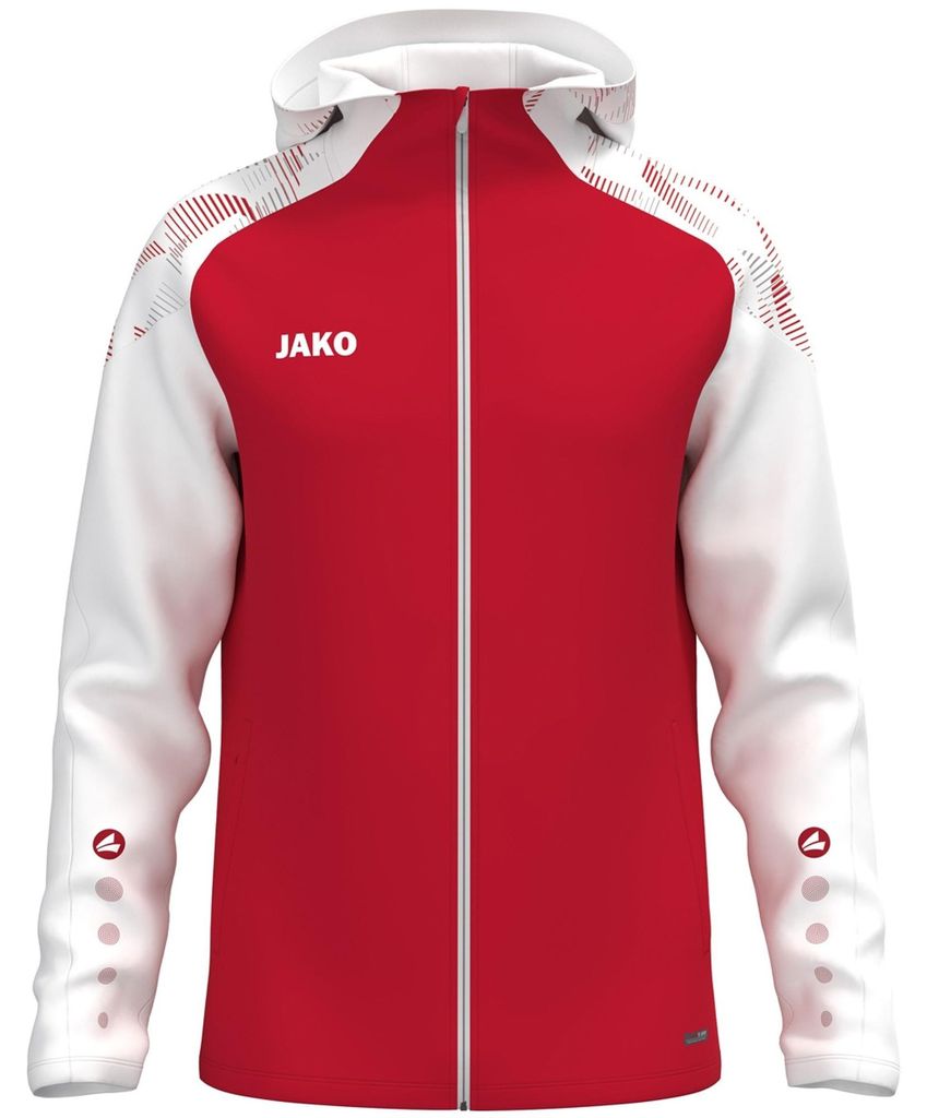 Jako Kapuzenjacke Sonic - rot/weiß, Größe:3XL