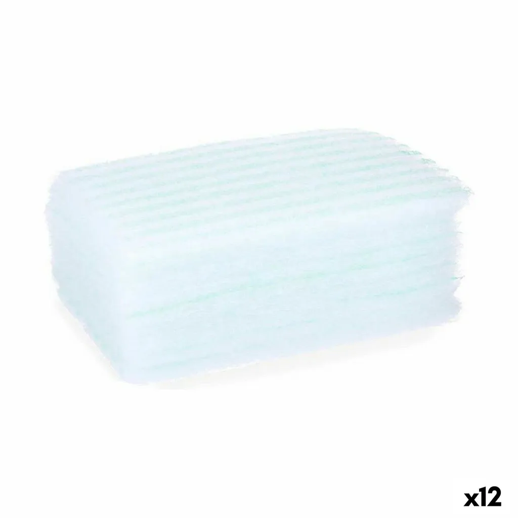 Éponge corporelle Berilo 11880014 savon intégré blanc et bleu 12 pièces