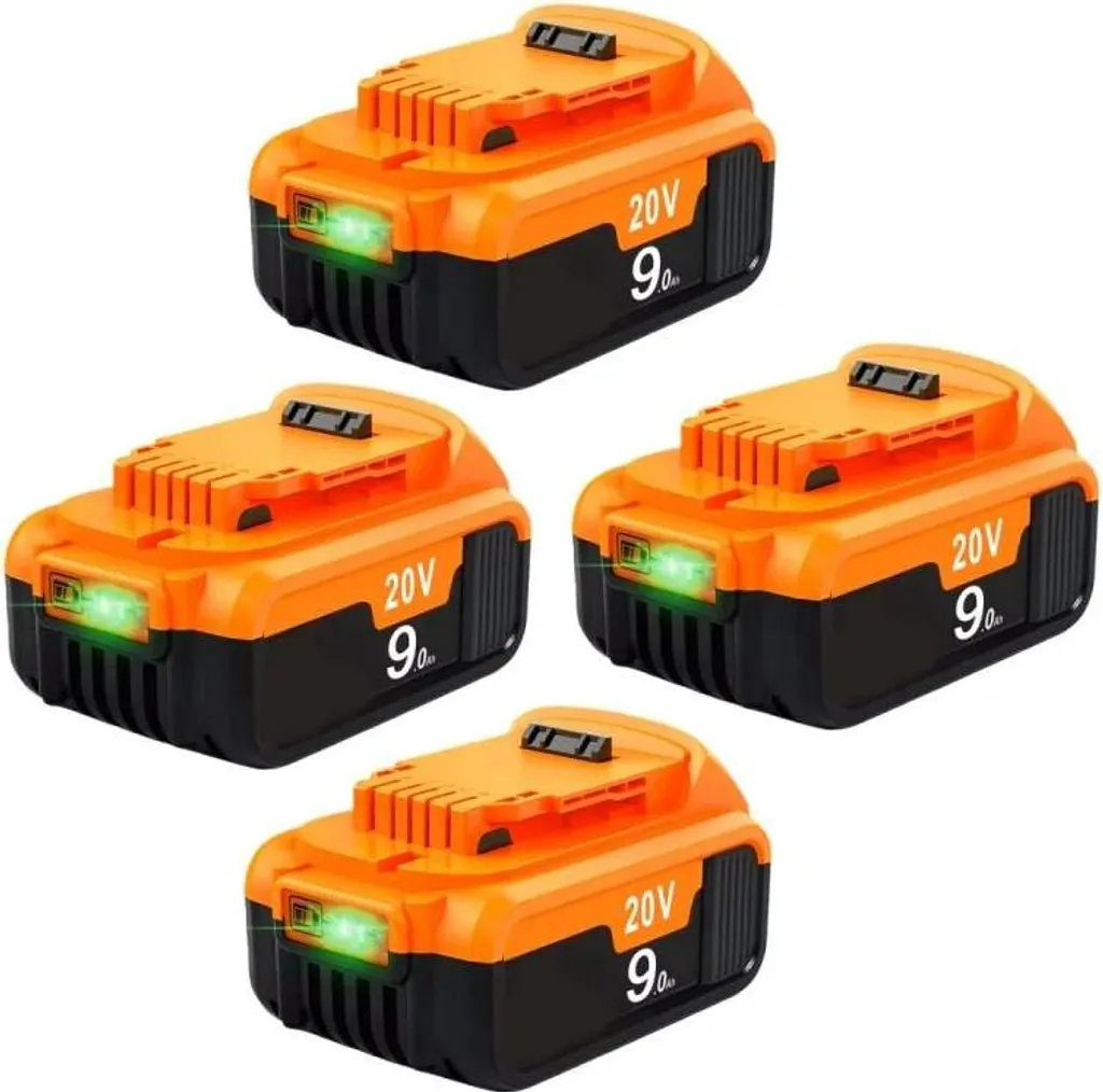 Batterie pour Perceuse et Scie Dewalt 9,0 Ah Li-ion - Pack de 4 Unités